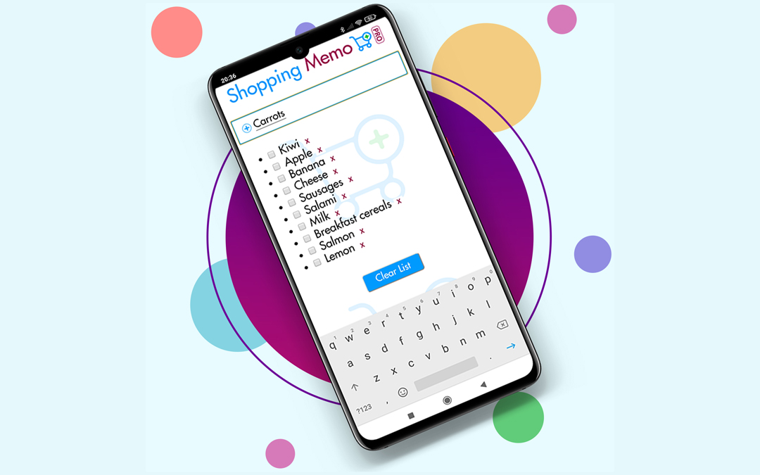 Shopping Memo Pro, o aplicație foarte simplă pentru liste de cumpărături, notițe și lucruri de făcut!